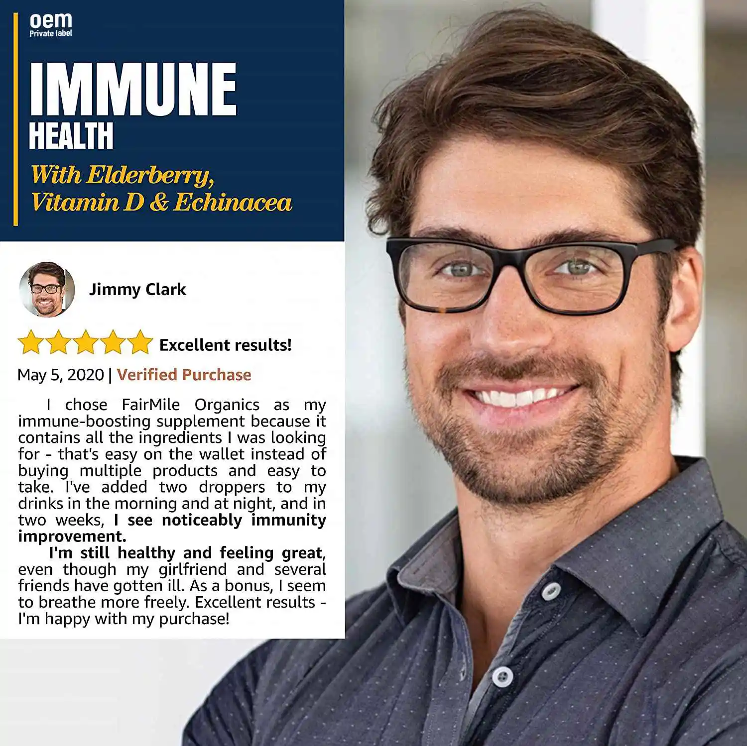 Immune Booster Supplements Elderberry Zinc Vitamin 6-in-1 Liquid Multivitamin Supplement Vitamin D3 and Vitamin C Immunity Drops