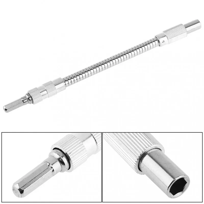 198mm Flexible Shaft Tool Metal Drill Screwdriver Bit Holder Connect Link Multitul Hex Shank Extension Snake Bit