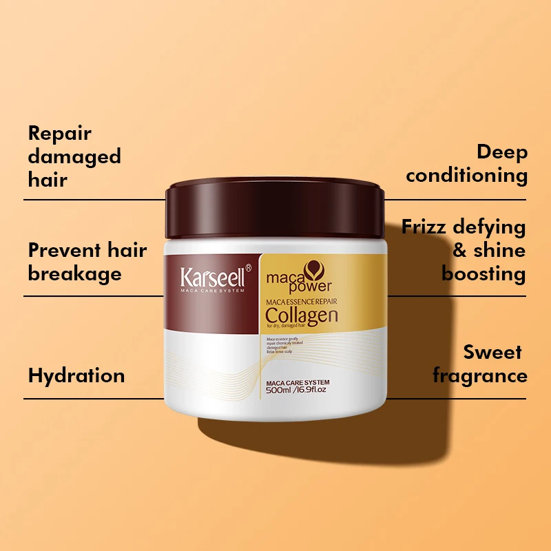Karseell Private Label Продукты для волос сухих и поврежденных коллагеновая маска коллаген 500 мл