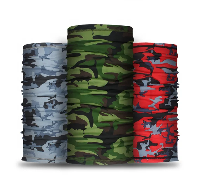 Cheap Competitive Game Tactical Camouflage Buffs Scarf Polyester Breathable Face Cover Mask Neck Gaiter Camo Bandanas