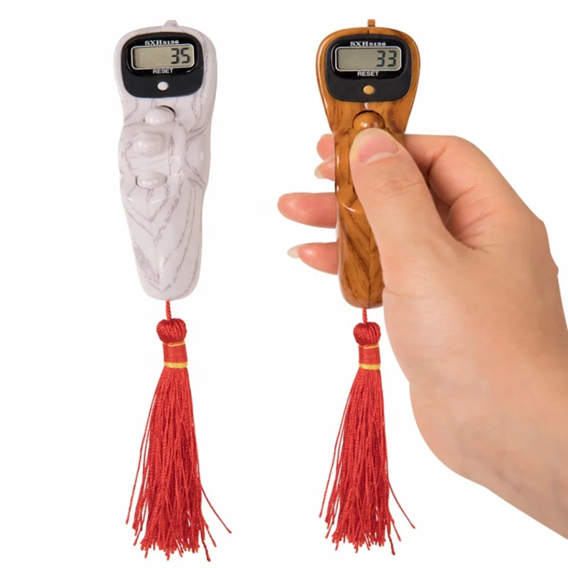 Factory wholesale muslim led finger tasbeeh hand beads tally counter islamic digital counter for ramadan gift set