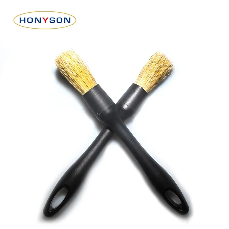 Natural Boars Hair Ultra-Soft Cleaning Tool Car Detailing Brush Set Auto Detail Brushes Kit