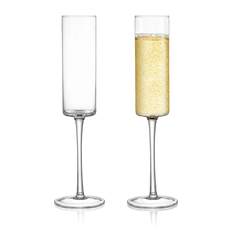 6 oz handmade Elegant crystal glass champagne glasses set martin glass classic sparkling flute glasses home bar glasses Stemware