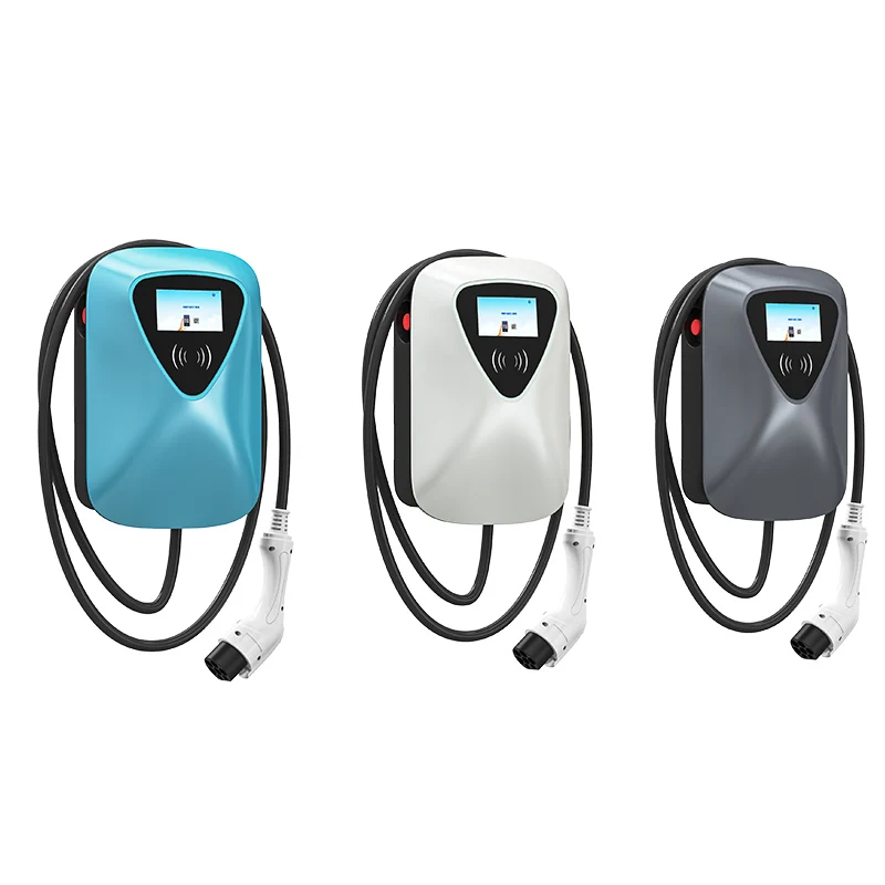 Hongjiali factory wholesale home using app remote control ev charger 22kw 7kw 32a charging box station for id4 electric vehicles