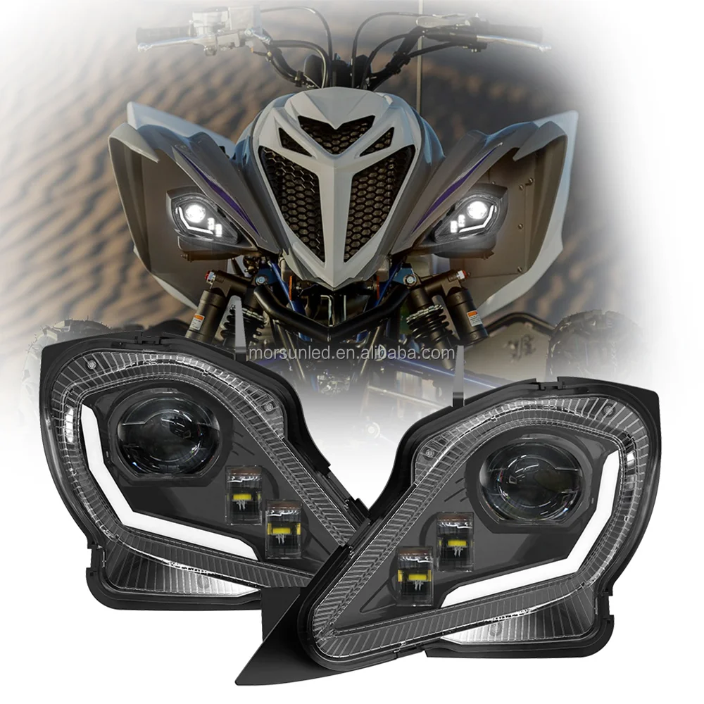 For Yamaha Raptor 700 2006-2022 led headlight accessories with DOT certified 12V led lights for YFZ 450R 2009-2022