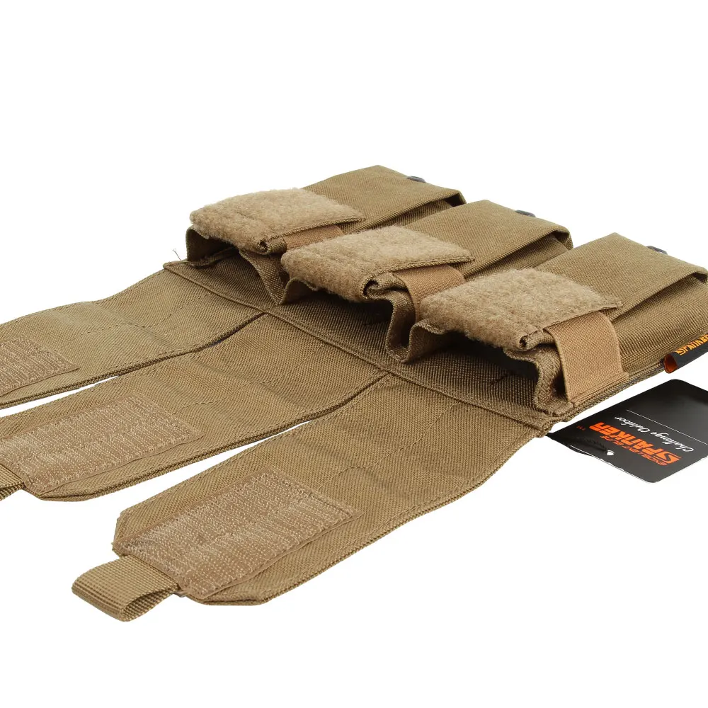 Tactical Nylon Bag Hunting Molle Triple Open Top Mag Magazine Pouch