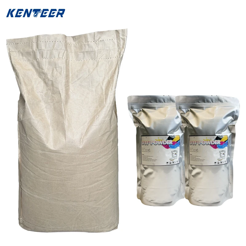 Kenteer KTPU-17 Anti Sublimation adhesive white hot melt powder tpu polyurethane dtf powder for transfer printing