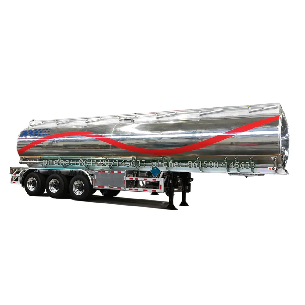 Saudi Aramco 38000liters 42000liters 43000liters Shine Aluminum alloy 5454 Fuel Tanker Semi Trailer