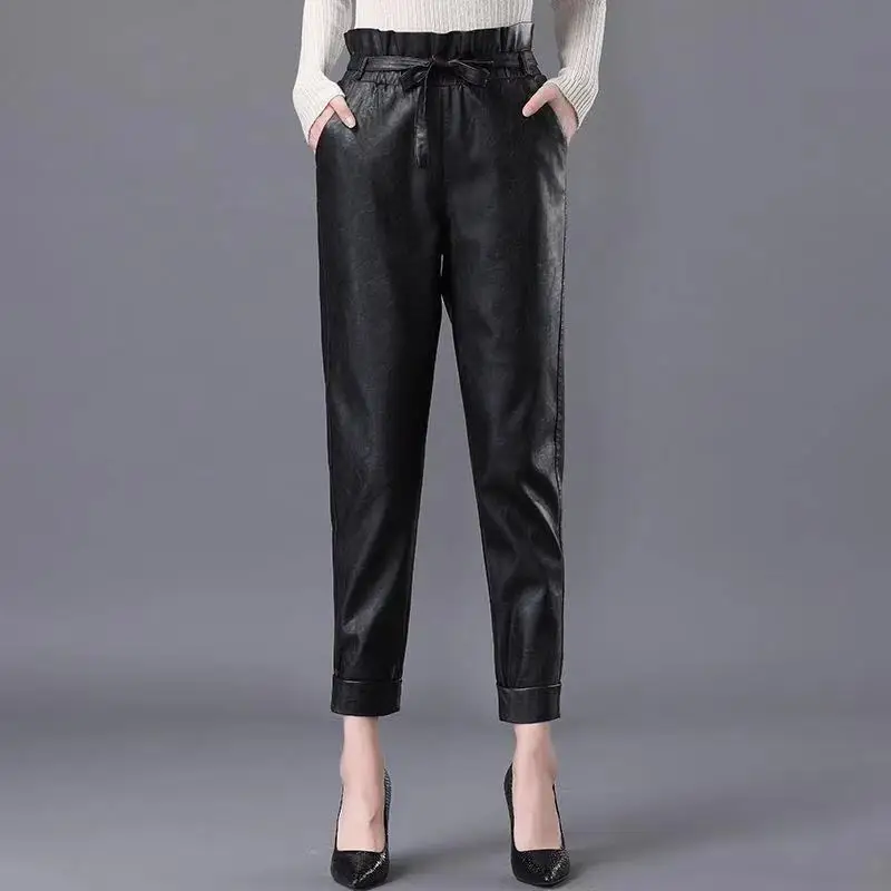 
high waisted fat girl leather pants for womens 