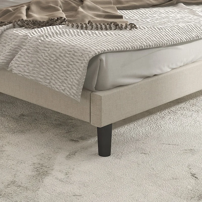 Simple Style Upholstered Beds with Metal Tube & Wooden Bed Board JHRB016