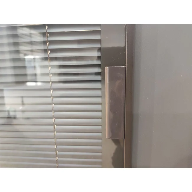 Aluminium glazed Sliding windows with insert blinds privacy windows German brand hardware