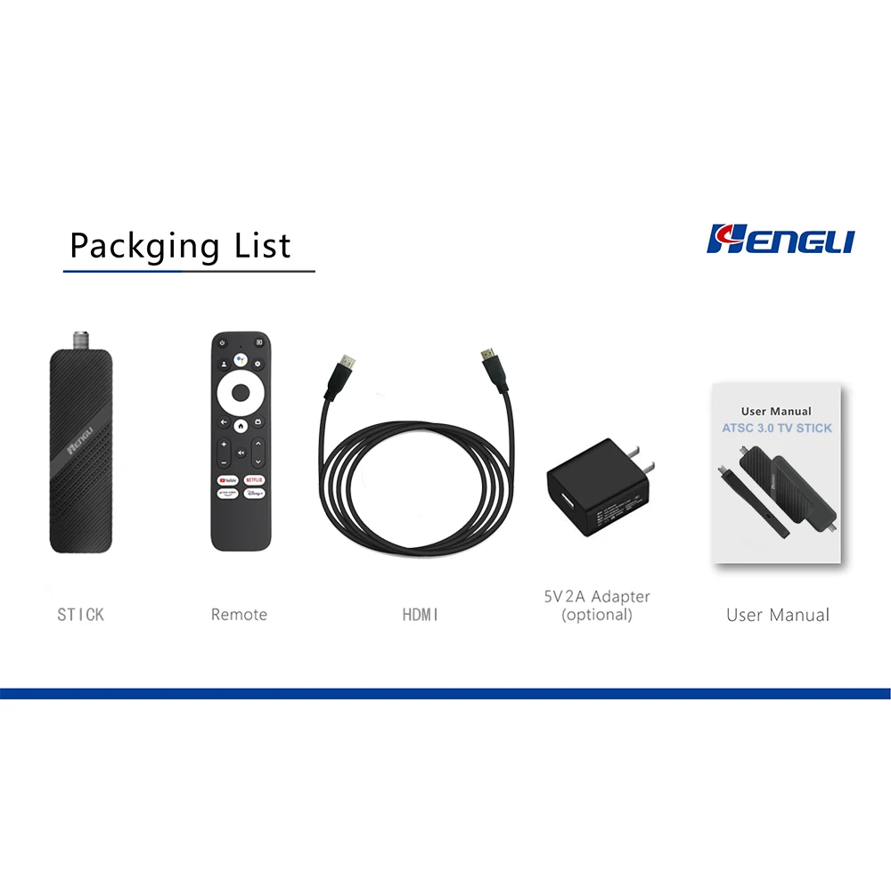 Manufacturer Wholesale  ATSC 3.0 stick tv 4k best android voice remote atsc 3.0 Smart Android Tv Stick 4k with Custom APP