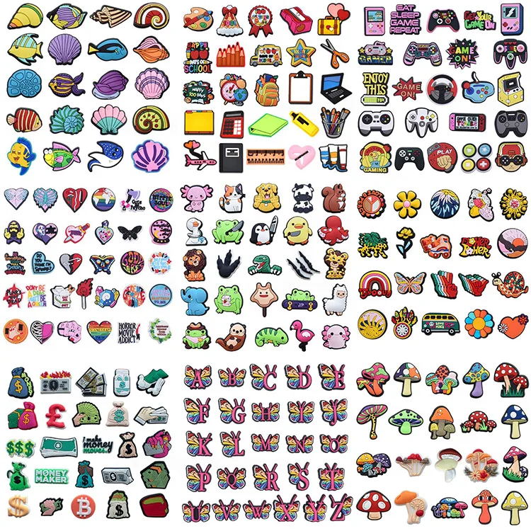 animal shoe charms Wholesale 30000 styles Cheaper cartoon shoe charms pvc soft rubber shoes charms decoration for jibbitz