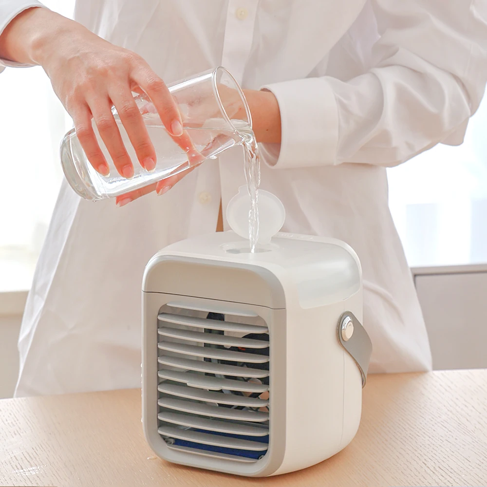 IMYCOO New Innovations Rechargeable Usb Small Personal Air Cooler Cheap Wholesale 300Ml Water Capacity Mini Air Conditioner