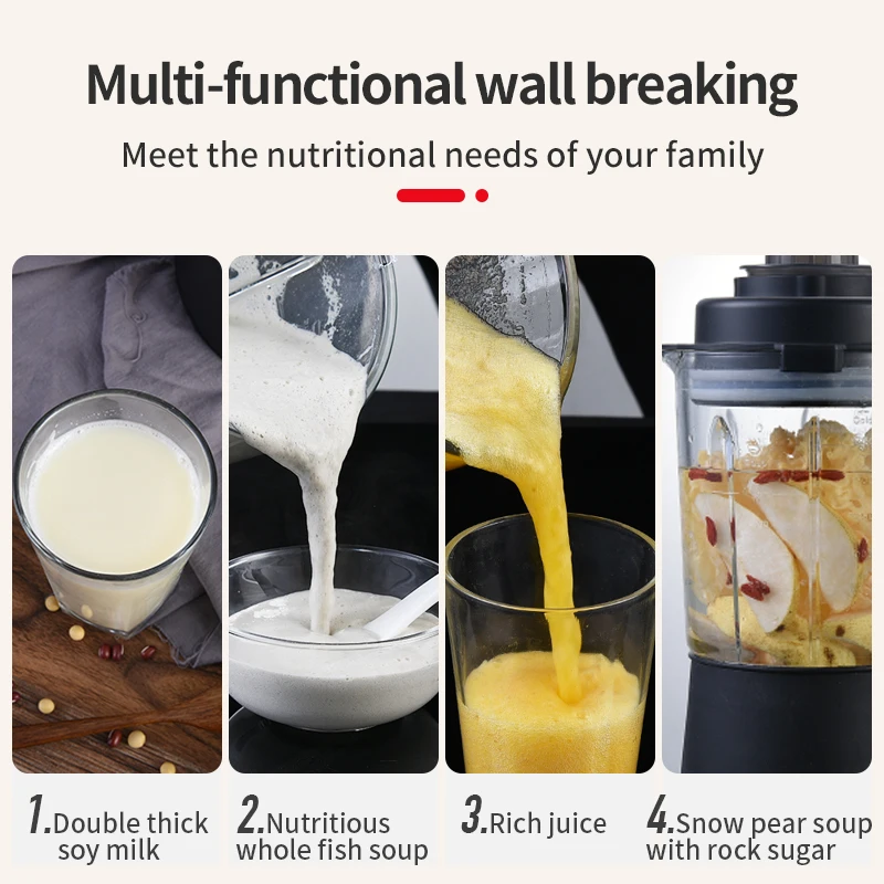 Factory 800W Heating Blending blender machine 8 Preset Professional Smart Kitchen Countertop Cooking Blender