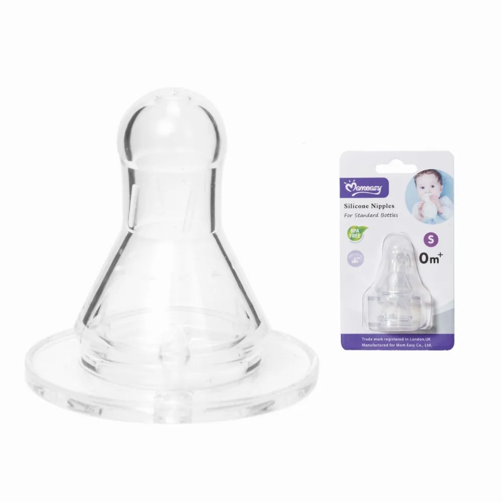 Classic BPA-Free Silicone Slow Flow Nipples, Anti Colic Baby Bottle Nipples Pack of 2
