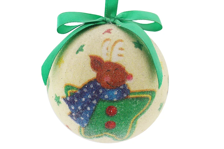 Wholesale Custom 7.5cm Ornaments 6pcs Christmas Baubles Paper foam Christmas balls set Christmas Ball For Xmas Tree Decoration