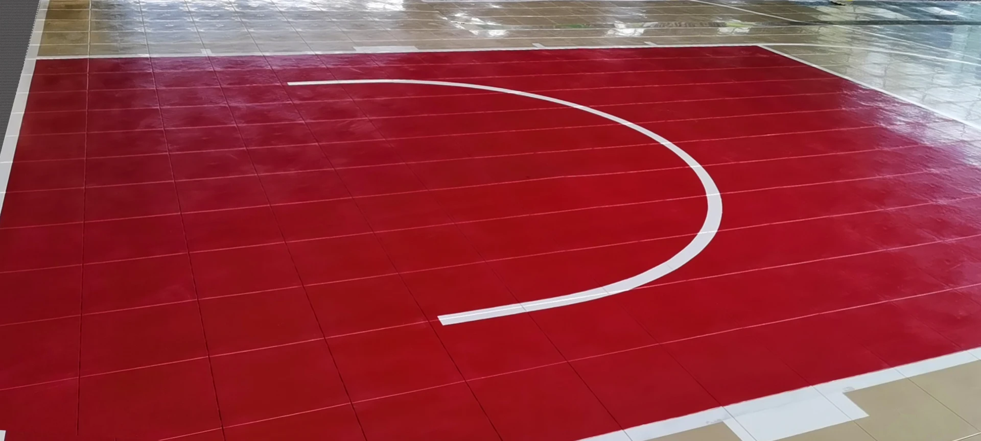 ZSFloor indoor tiles basketball court wood flooring with 6 years warranty and painting lines services