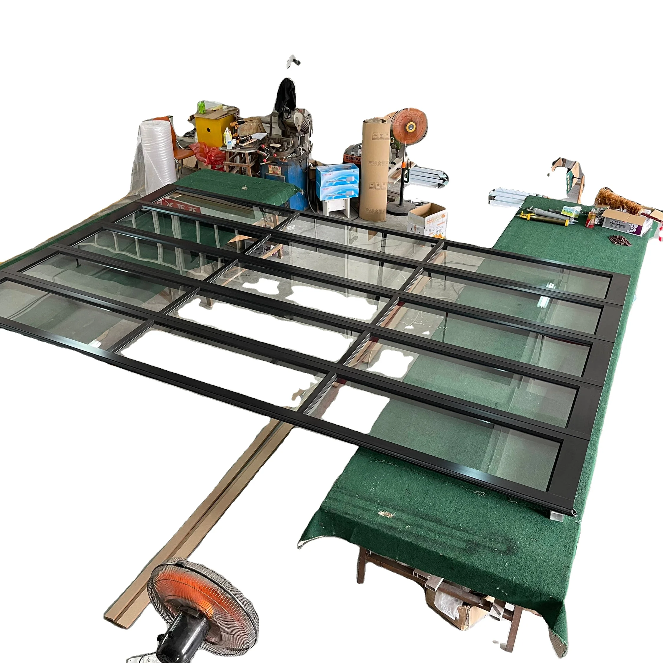 JinPai  double glazed window hurricane impact open out aluminum windows casement aluminum glass windows