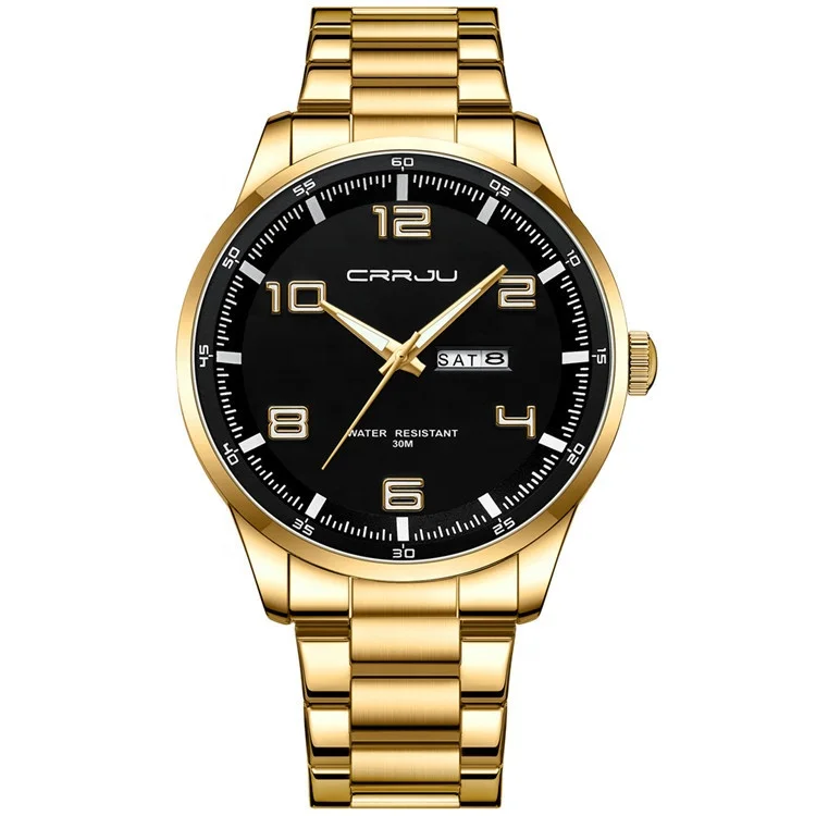 High Quality CRRJU 5005 Luxury Watches Automatic Mechanical Watch Men Diver Water Resistant Simple CRRJU 5005 Wristwatch For Men