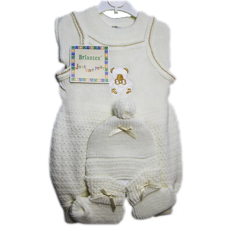 Горячая Распродажа, Зимний вязаный детский свитер Briantex на заказ для новорожденных мальчиков, комплект одежды