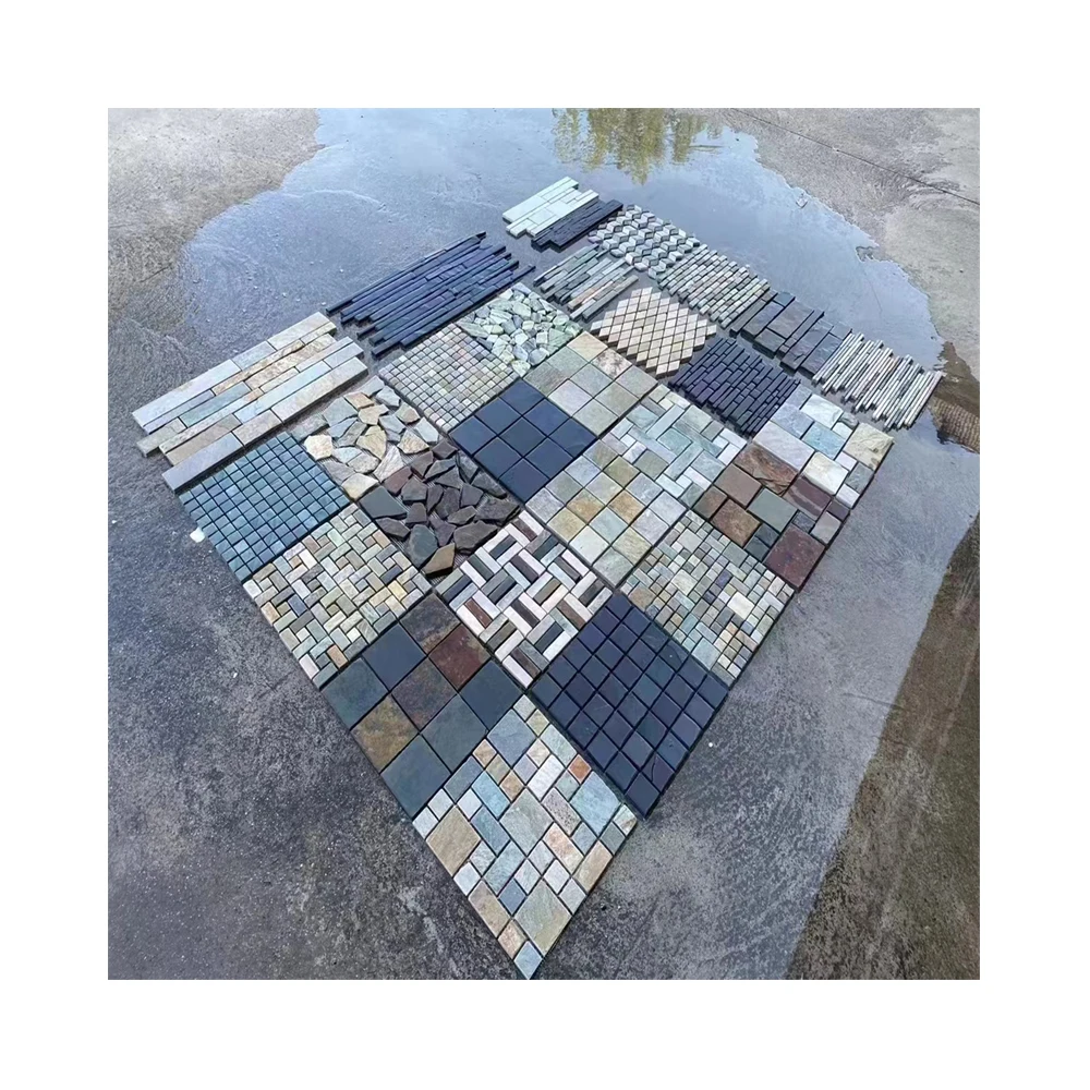 Exterior wall Culture Stone Random Shape Panels Tiles Light Grey Wall Cladding Slate Stone for Fireplace and Exterior Walls