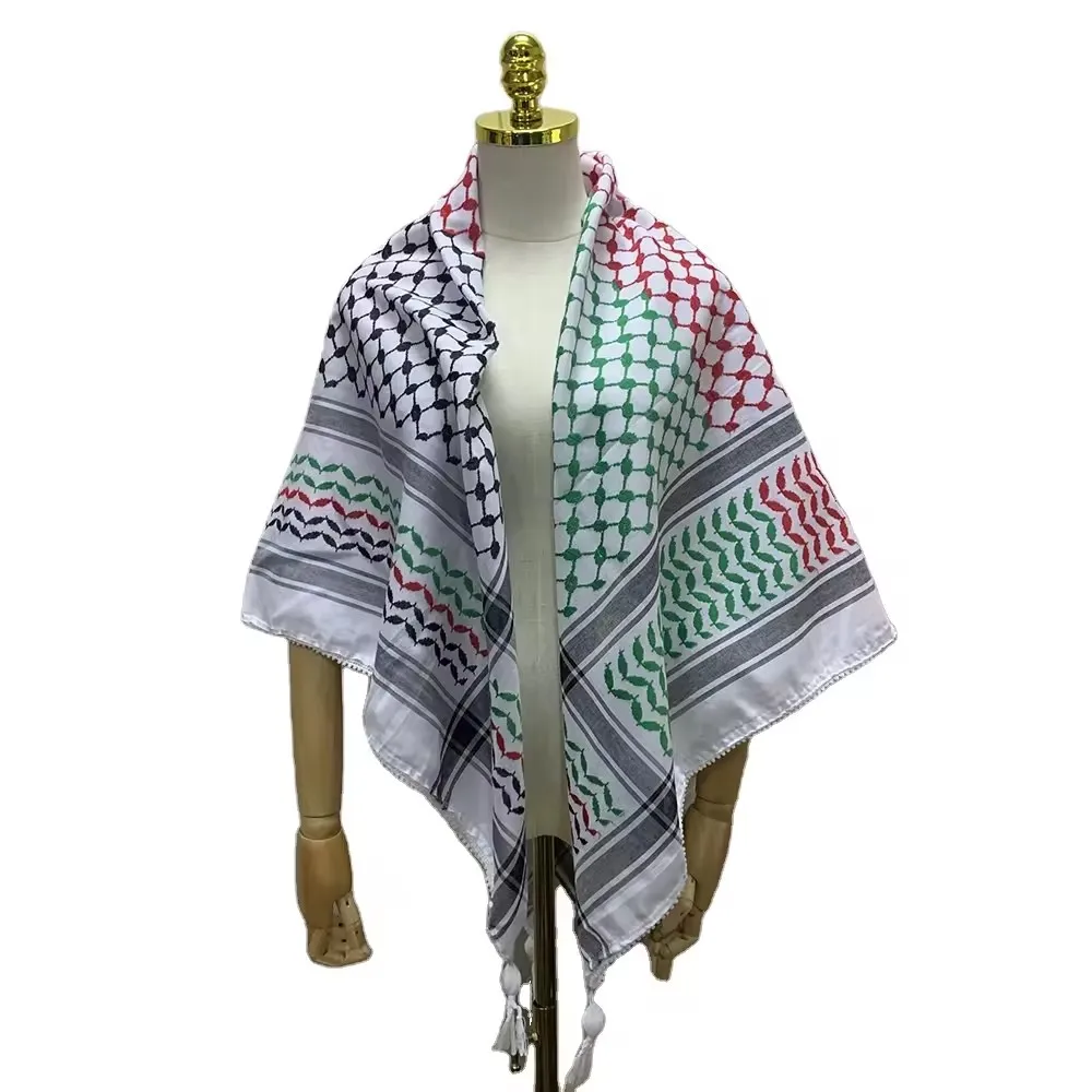 Men Shemagh Printing Kuffiyeh Yashmagh  Arab Scarf Wholesale Arabian Keffiyeh Palestine Wrap Islamic Head Scarf
