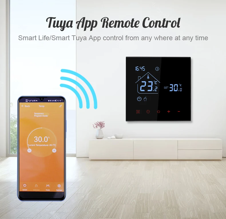 Bandary Tuya Wifi Smart Electric Floor Heating Water Gas Heating Programmable Smart Room Digital Thermostat Wifi For Home