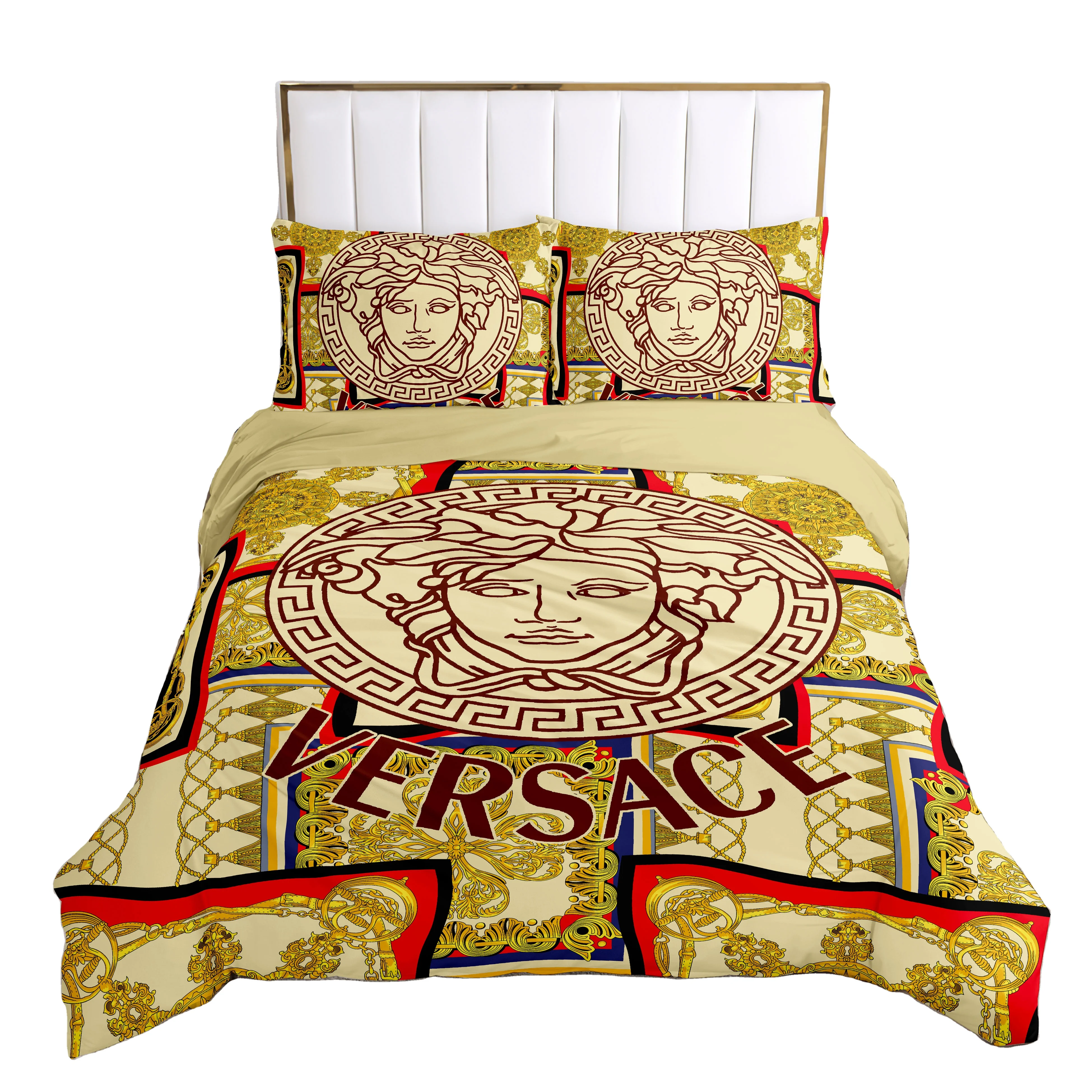 High Quality 3D Printed 3 Pieces Bedding Sets King Size Comforter Luxury Duvet Cover Set For Bed