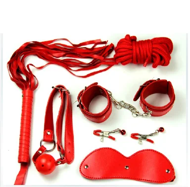 Factory direct sale bondage set 6 pcs elastic bondage harness  kit box of Couples temptation