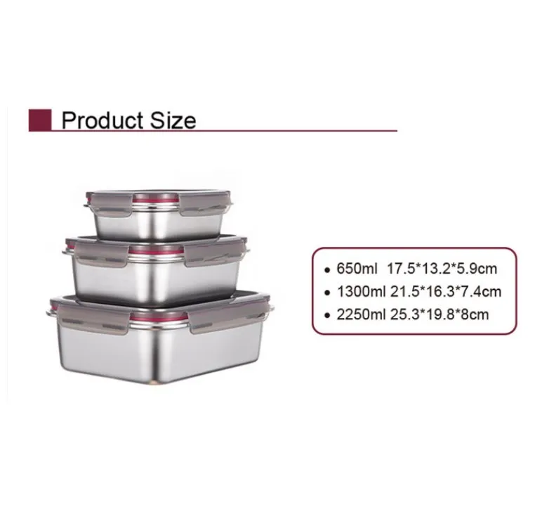 IKOO stainless steel food container with lid
