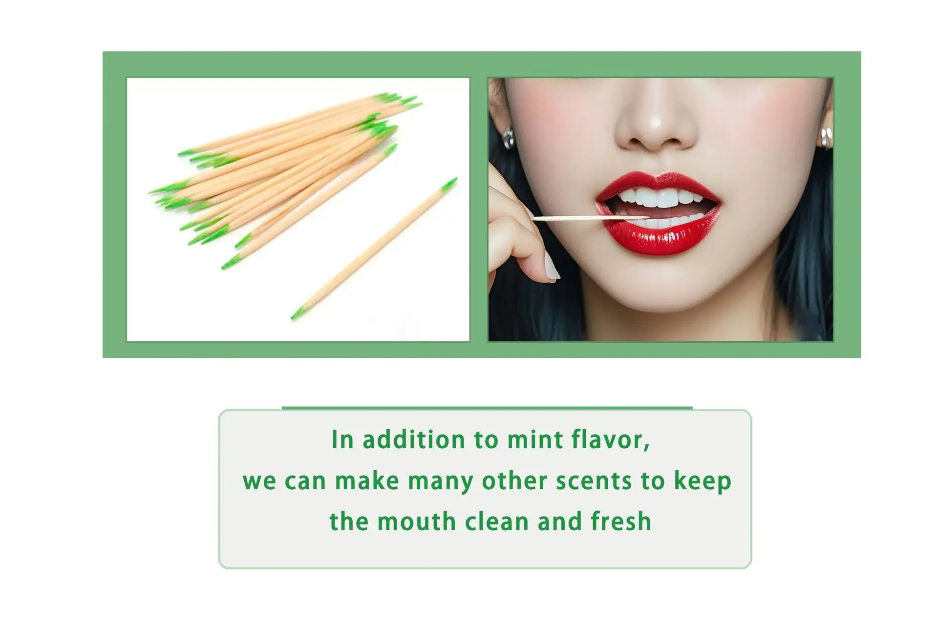 Free Sample Factory Wholesale Eco-Friendly Flavored Toothpicks Disposable Mint Bamboo Toothpick