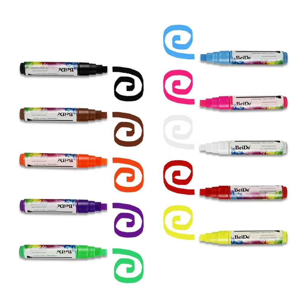 10 colors 8mm tip felt marker pen graffiti whiteboard chalk marker