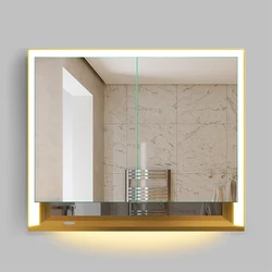 Recessed installation available new design storage bathroom mirror cabinets with led light