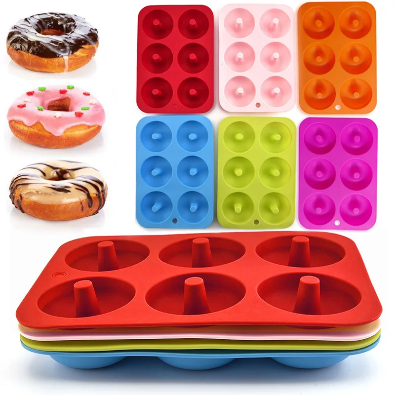 Silicone Donut Mold Baking Pan Non-Stick Baking Pastry Chocolate Cake Dessert DIY Decoration Muffins Silicone Cake Molds 3D