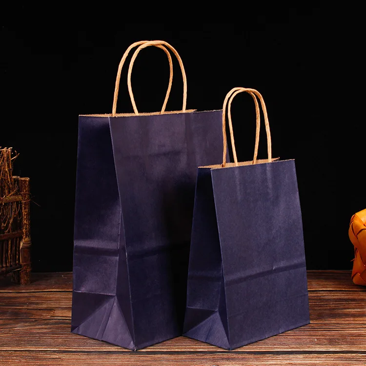 Manufacturer Custom Personalized Printed Logo White Cardboard Shopping Gift Black Paper Bag