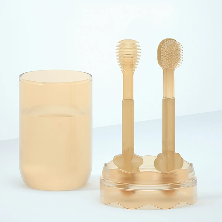 Newborn Baby Teeth Dental Care Infant Brush 360 Degree Oral Cleaning Baby Tongue Brush Toothbrush Kit