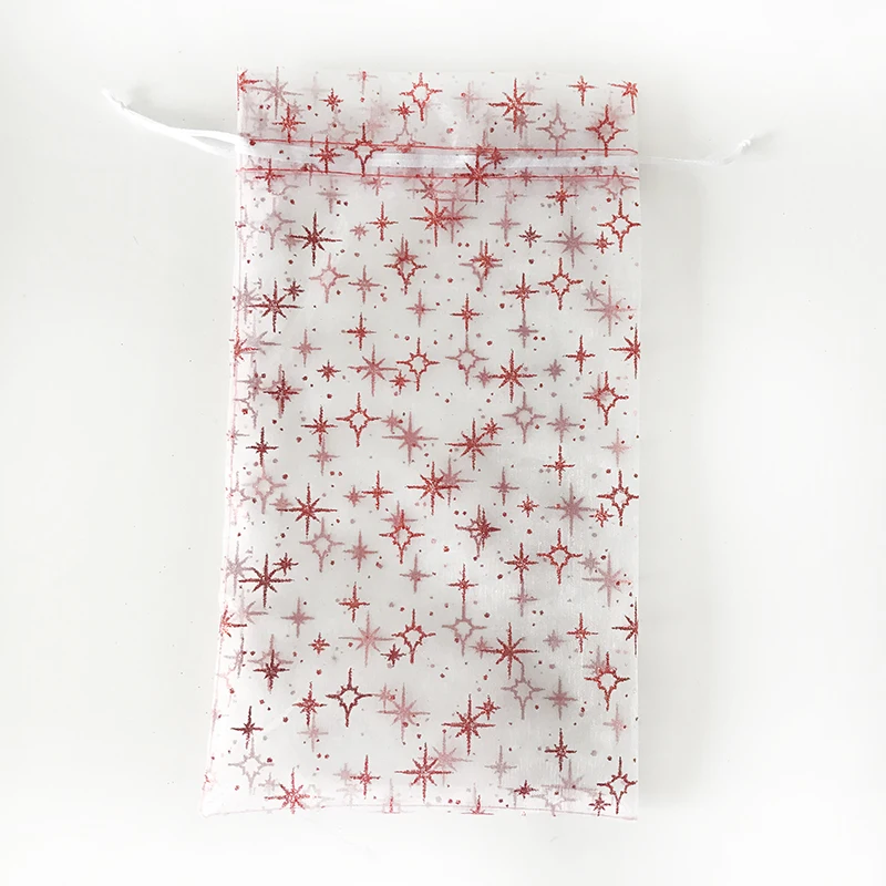 Custom Design bronzing High Quality drawstring Pattern organza perfume Bottle bags