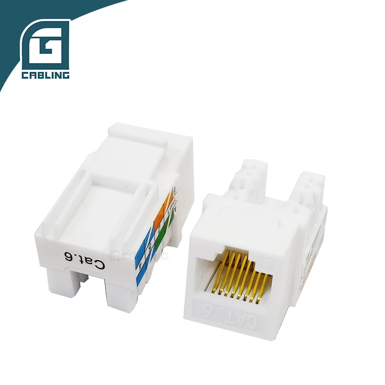 Geteknet network module Female 180 Degree dual 110IDC utp 8P8C rj45 cat6 keystone jack with speed punch down tool