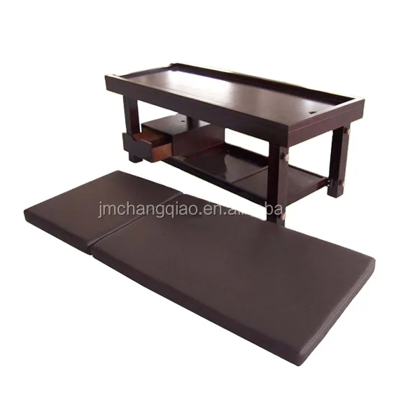 333Y Ayurveda Bed Solid Wood Furniture with Leather for Oil Massage Luxury Ayurveda Massage Bed