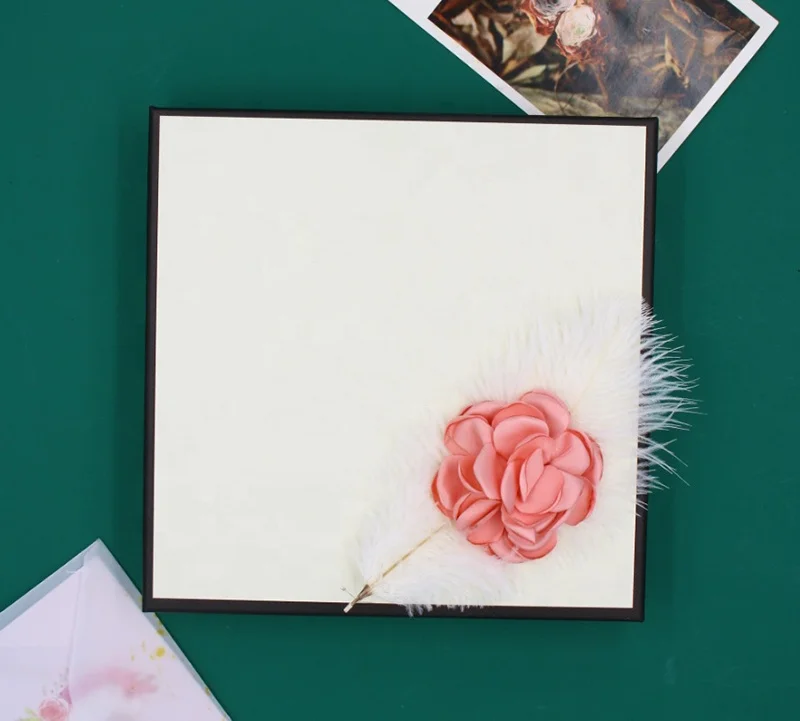 Cheap scarf packaging gift storage box set for underwear photo album notebook socks with logo sticker white square box