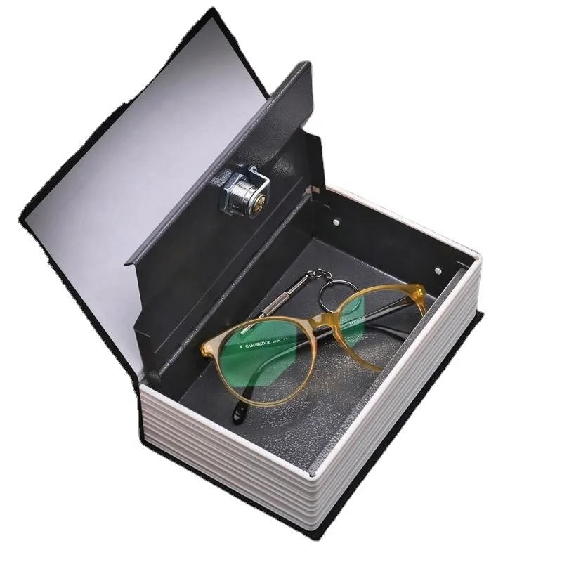 1pc wholesale English Dictionary Safe Book Bank Shaped Piggy Bank Metal Coin Bank Money Box Figurines Saving Money Home Decor Gi