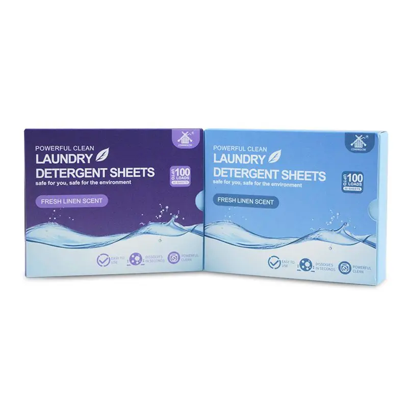 Custom logo washing machine super concentrated Gentle stain removal laundry detergent eco sheets
