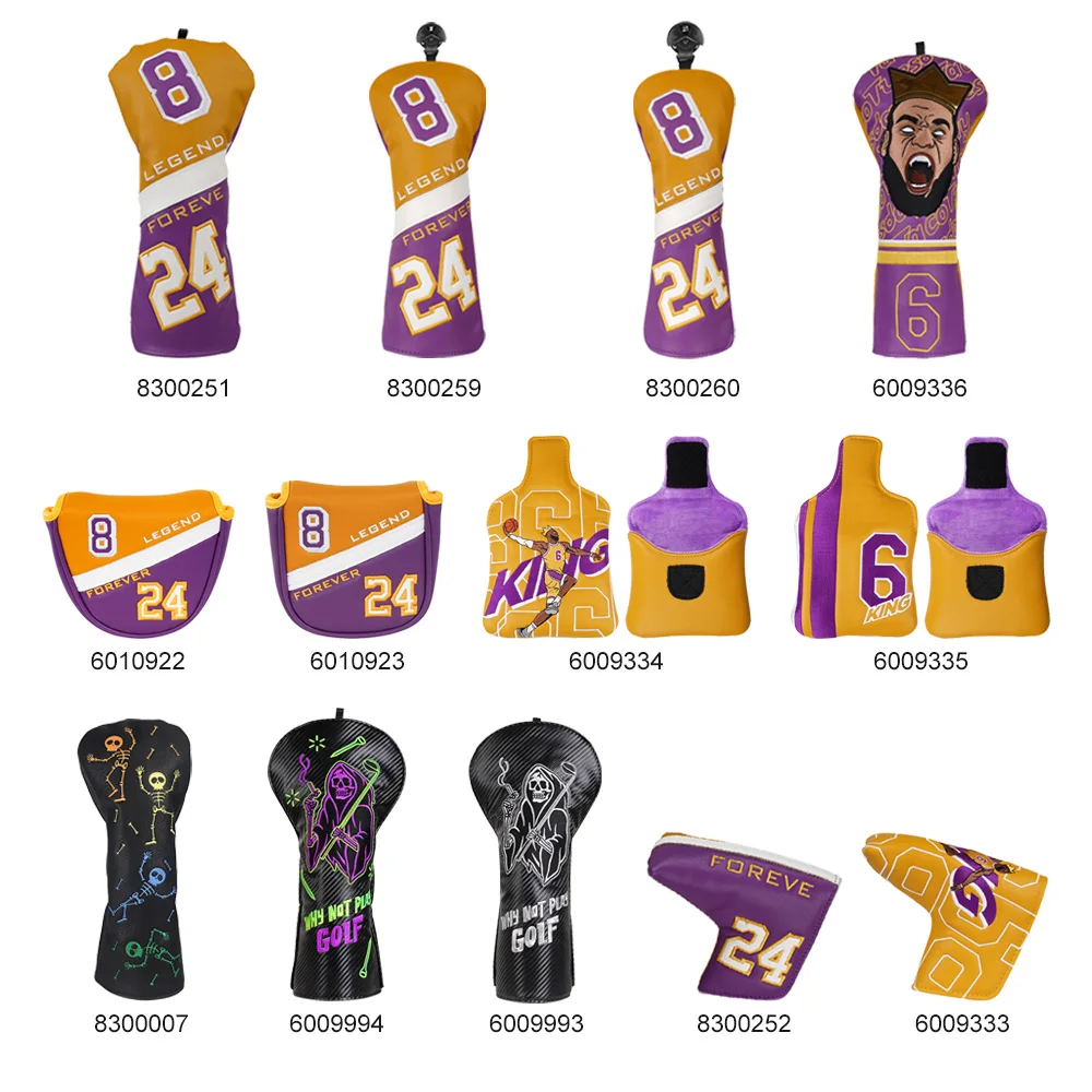 Protective Wholesale Price Embroidered Golf Accessories Driver Head Cover Blade Putter Golf Headcovers