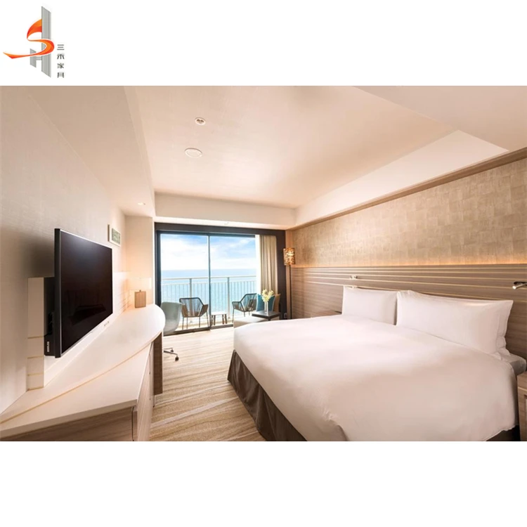 Sanhe Customized Hot Design 4 Star Hotel Furniture Hotel Room Bedroom Set