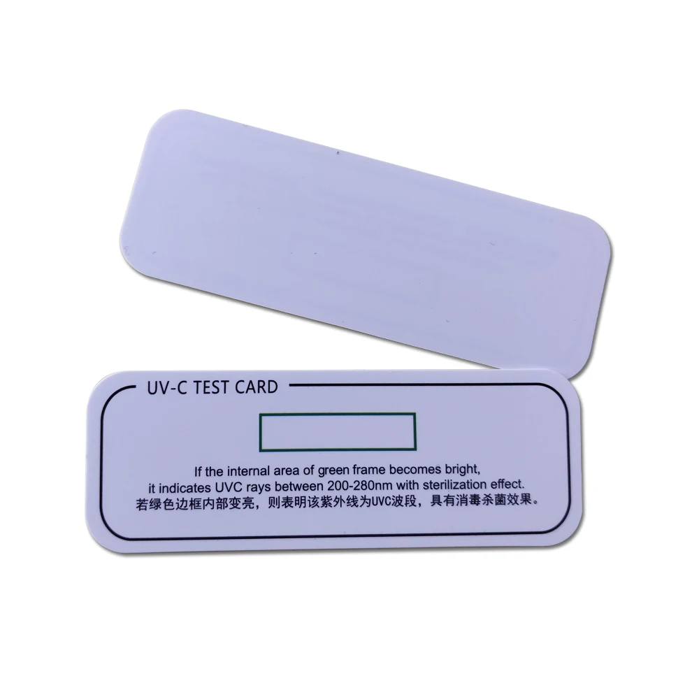 UVC Light Test Card with UV Intensity Strip Sensitive to UVA/UVB/UVC Light