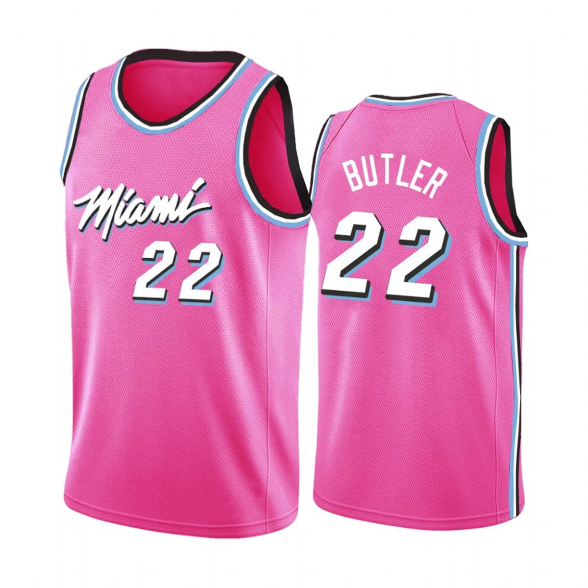 2022 New Miami City Basketball Jersey High Quality Number 13# Bam Adebayo 14# Tyler Herro 22# Jimmy Butler