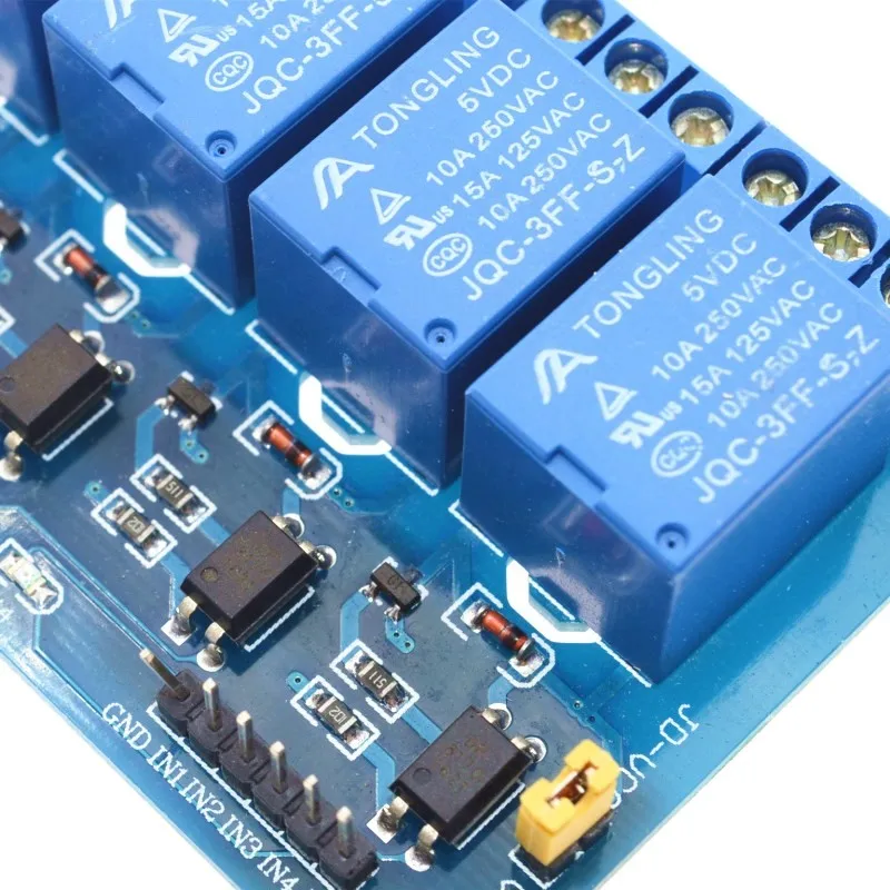 5V 4-Channel Relay Module Shield ARM PIC AVR DSP Electronic 5V 4 Channel Relay.4 road 5V Relay Module  module