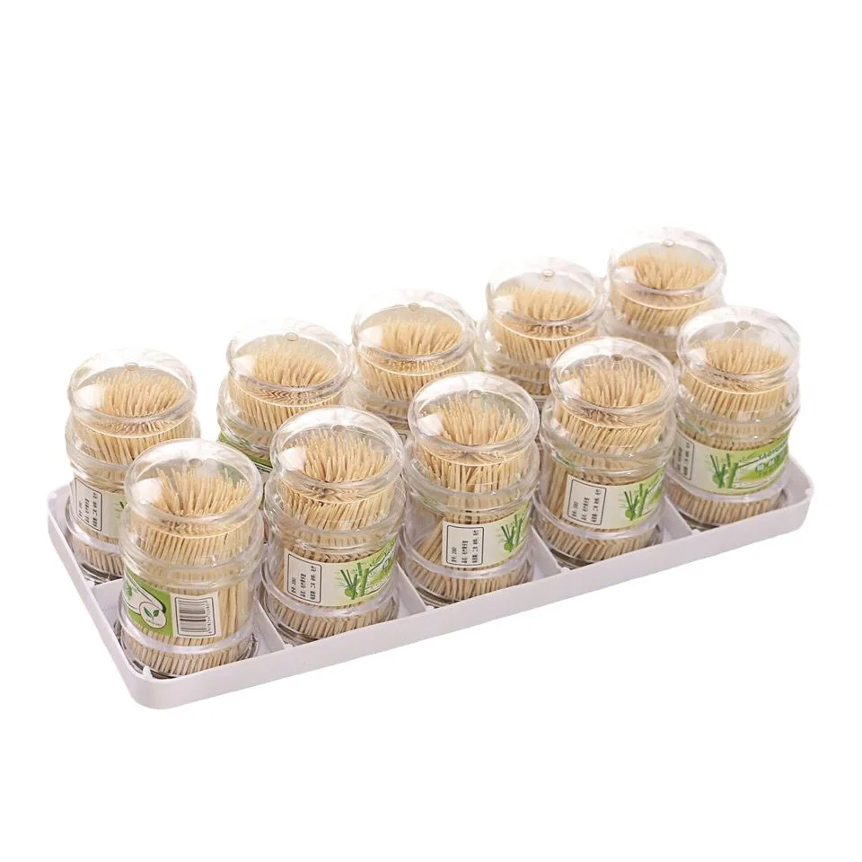 Custom Length Disposable Decorative Toothpicks Made from Bamboo Wood for Party Table Decoration from Plastic Bottle Packaging