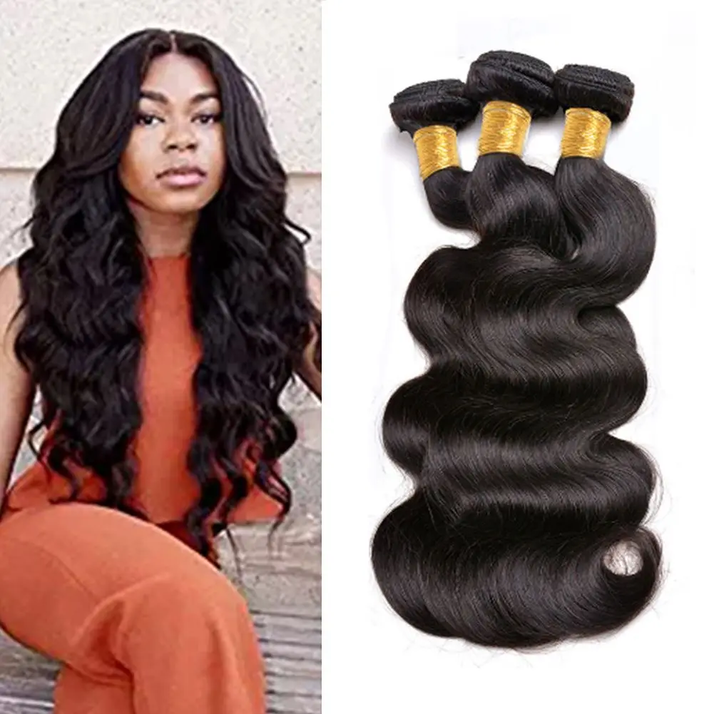 
Micah волосы 10A класс 100% Необработанные бразильские волнистые волосы Huma пучки 3 пучка сделка Remy наращивание волос 